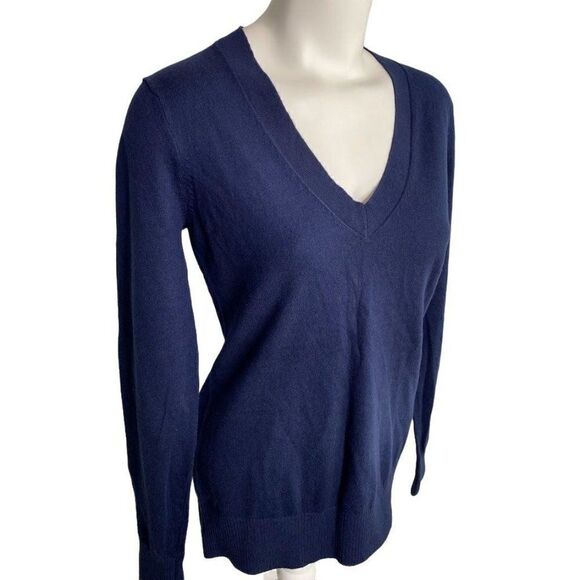 Womens Eddie Bauer V Neck Long Sleeve Lightweight Sweater Sz Small - Picture 2 of 6